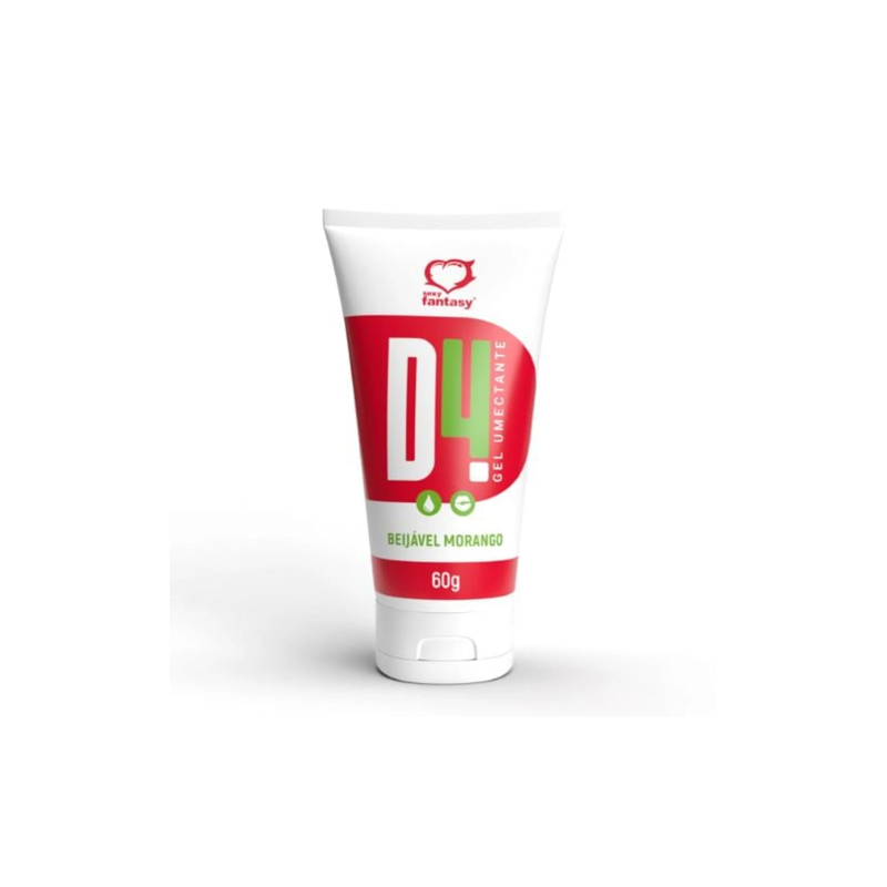 D4 Gel Umectante Lubrificante Beijável Morango 60G Sexy Fantasy D4 Gel Umectante Lubrificante Beijável Morango 60G Sexy Fantasy