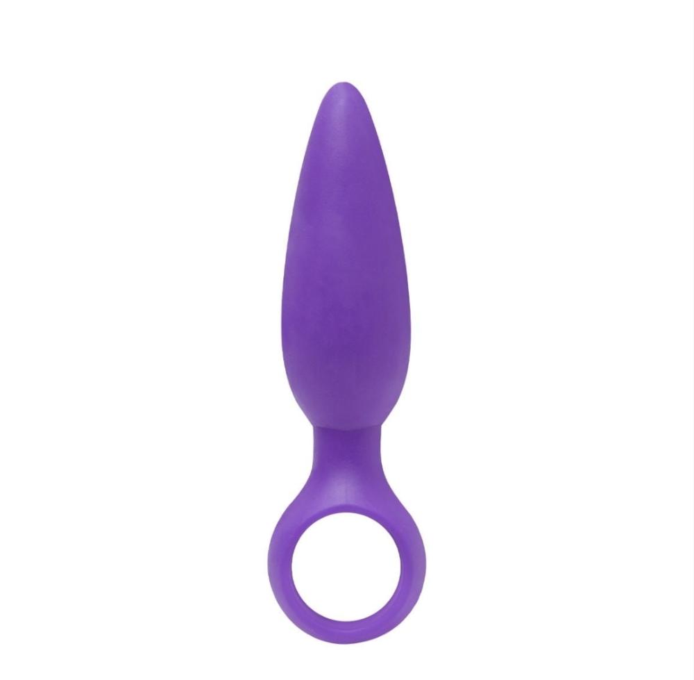 Plug Anal Cônico Base Dedal Roxo 10,5 cm Plug Anal Cônico Base Dedal Roxo 10,5 cm