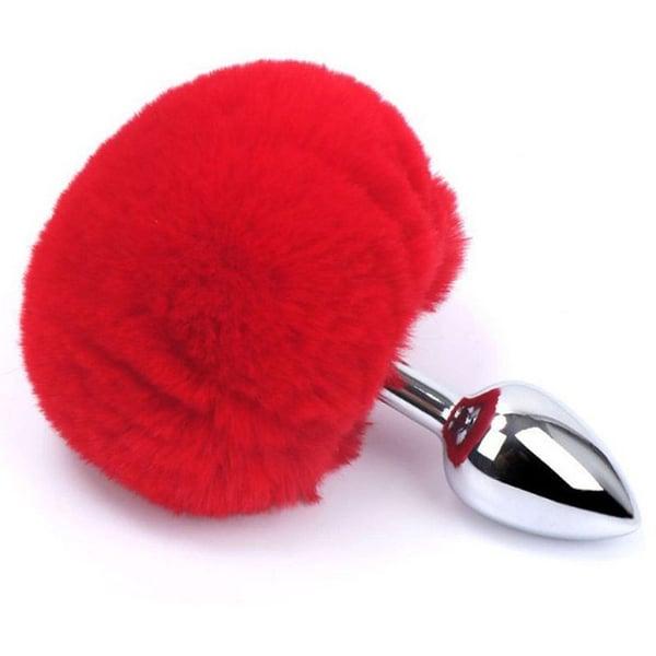 Plug Anal M Com Pompom Vermelho Plug Anal M Com Pompom Vermelho